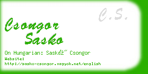 csongor sasko business card